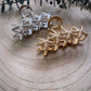 Haarklammer Seesterne -Metallic-