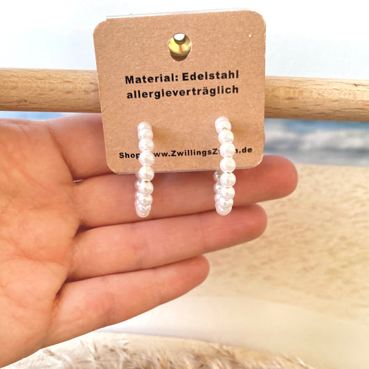 Ohrhänger Edelstahl -Perlmutt Pearls-