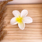 Haarklammer Flower -Weiß Matt-