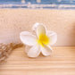Haarklammer Flower -Weiß Matt-