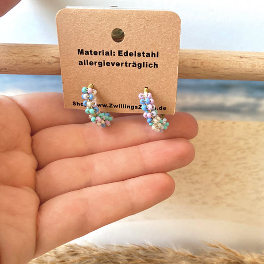 Ohrhänger Edelstahl -Beads Pastell-