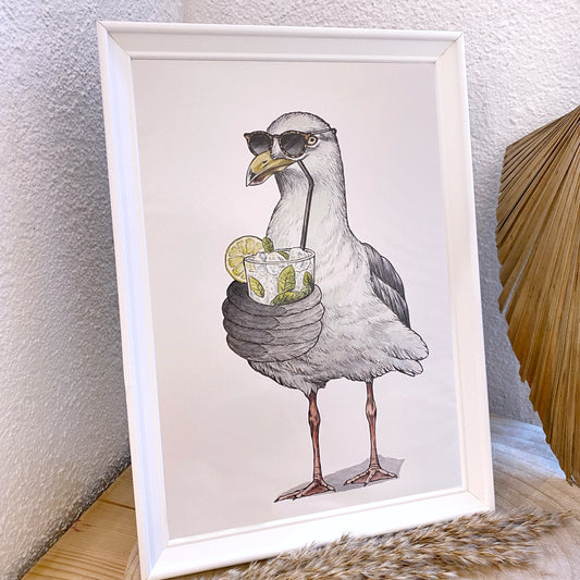 Kunstdruck A4 -Schluckmöwe-