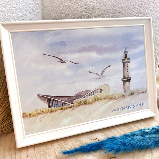 Kunstdruck A4 -Warnemünde/Düne Q-