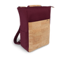 2 in 1 Rucksack/Tasche Sperling Triple *Bordeaux/Kork Hellbraun*