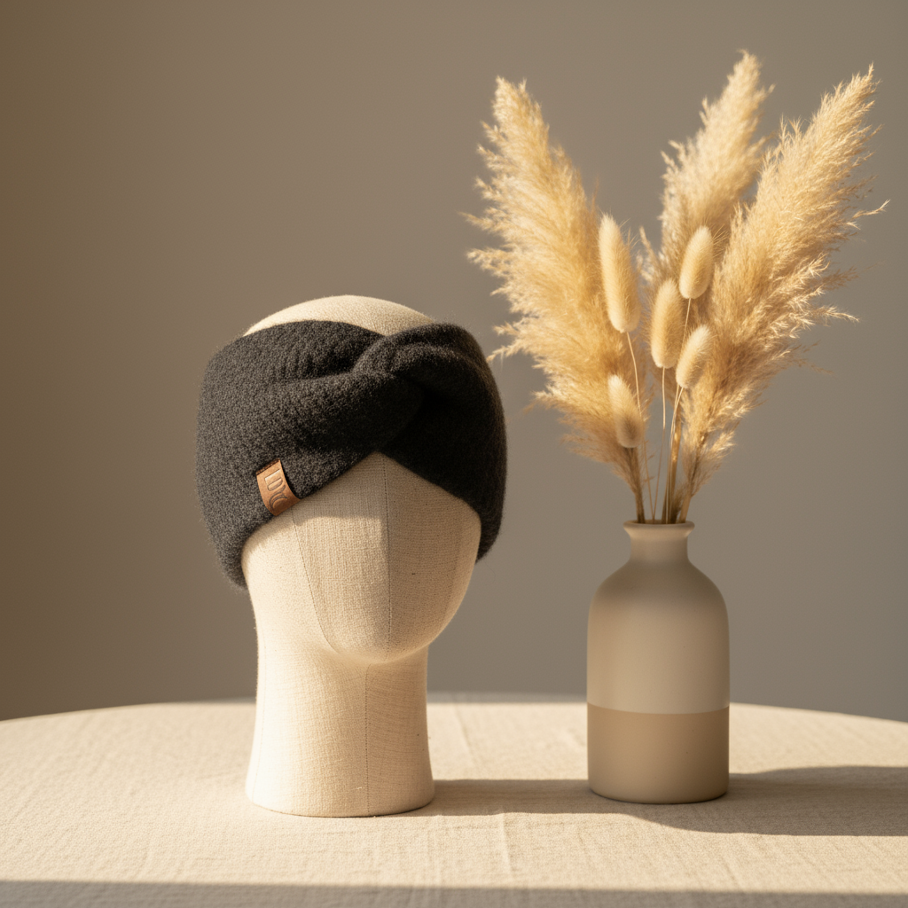 Stirnband Uni -Schwarz-