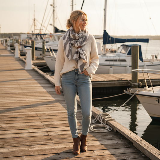 Schal Cebra -Hellgrau-