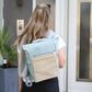 2 in 1 Rucksack/Tasche Sperling Triple *Hellblau/Creme*