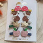 Haarclip Set -Pilz/Fuchs/Apfel-